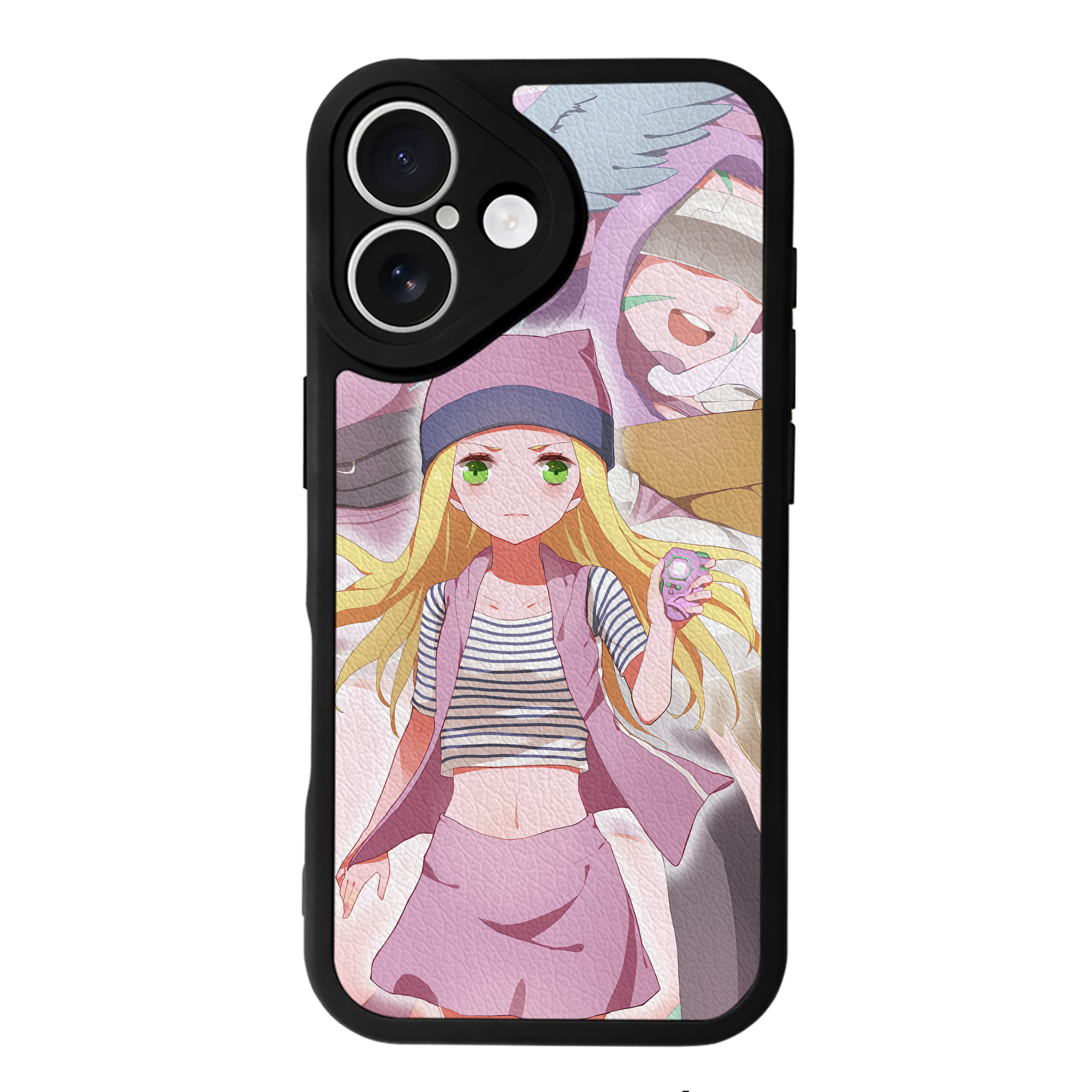 （画像用） Digimon デジタルモンスター/デジモン 【iPhone 16シリーズ対応】シリコンスマホケース（レザー調） 材質：シリコン